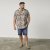North Latitude 61133 Polo Piqué con Stampa All-Over Sabbia - Polo - Polo Uomo Taglie Forti