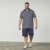 North Latitude 61134 Polo Jersey con Stampa All-Over Blu Marino - Polo - Polo Uomo Taglie Forti
