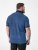 D555 Murray Printed Jacquard Collar & Cuff Short Sleeve Polo Blue - Polo - Polo Uomo Taglie Forti