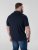D555 Barret Interlock Jacquard Collar & Cuffs Polo Navy - Polo - Polo Uomo Taglie Forti