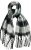Ulla Popken Plaid Long Fringe Scarf Black - Accessori - 