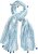 Ulla Popken Greek Stripe Tasseled Scarf Blue - Accessori - 