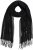 Ulla Popken Fringed Scarf Black - Accessori - 