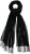 Ulla Popken Fringed Scarf Black - Accessori - 