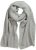 Ulla Popken Garter Stitch Knit Scarf Light Grey Melange - Accessori - 