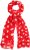Ulla Popken Polka Dot Scarf Neon Red - Accessori - 