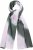 Ulla Popken Batik Striped Scarf Lavender - Accessori - 