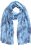 Ulla Popken Circle Print Scarf Blue - Accessori - 