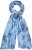 Ulla Popken Circle Print Scarf Blue - Accessori - 