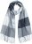 Ulla Popken Checked Fringed Hem Scarf Light Grey Melange - Accessori - 