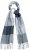 Ulla Popken Checked Fringed Hem Scarf Light Grey Melange - Accessori - 