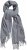 Ulla Popken Ribbed Knit Fringed Hem Scarf Grey Melange - Accessori - 