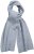 Ulla Popken Ribbed Knit Scarf Light Grey Melange - Accessori - 
