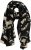 Ulla Popken Printed Silk Scarf Black - Accessori - 