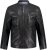 JP1880 Biker Style Leather Jacket Black - Giubbotti - Giubbotti Uomo Taglie Forti
