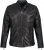 JP1880 Classic Biker Style Leather Jacket Black - Giubbotti - Giubbotti Uomo Taglie Forti
