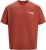 Jack & Jones Fold Crew Neck T-Shirt Red - Magliette - Magliette Uomo Taglie Forti