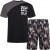 Kam Jeans 5001 'Brooklyn 85' Tee And Short Set Black - Magliette - Magliette Uomo Taglie Forti
