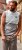 Kam Jeans 5764 Palm Springs Vest Sleeveless T-Shirt Griffin Grey - Magliette - Magliette Uomo Taglie Forti