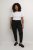 Kaffe Curve Leana Pantaloni Chino 7/8 Nero Profondo - Jeans & Pantaloni Donna Taglie Comode – Plus Size - 