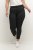 Kaffe Curve Leana Pantaloni Chino 7/8 Nero Profondo - Jeans & Pantaloni Donna Taglie Comode – Plus Size - 