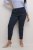 Kaffe Curve Leana Pantaloni Chino 7/8 Blu Marino Mezzanotte - Jeans & Pantaloni Donna Taglie Comode – Plus Size - 