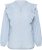 Kaffe Curve Lenia Flounce Shirt Powder Blue Stripe - Camicie - 