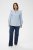 Kaffe Curve Lenia Flounce Shirt Powder Blue Stripe - Camicie - 