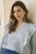 Kaffe Curve Lenia Flounce Shirt Powder Blue Stripe - Camicie - 