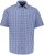 JP1880 Short Sleeve Check Print Traditional Shirt Blue - Camicie - Camicie Taglie Forti Uomo