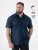 D555 Lucas Camicia Elasticizzata A Maniche Corte Antimacchia No Stiro Blu Navy - Camicie - Camicie Taglie Forti Uomo