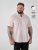 D555 Lucas Camicia Elasticizzata A Maniche Corte Antimacchia No Stiro Rosa - Camicie - Camicie Taglie Forti Uomo
