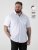 D555 Lucas Camicia Elasticizzata A Maniche Corte Antimacchia No Bianca - Camicie - Camicie Taglie Forti Uomo