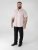 D555 Lucas Camicia Elasticizzata A Maniche Corte Antimacchia No Stiro Rosa - Camicie - Camicie Taglie Forti Uomo