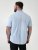 D555 Lucas Camicia Elasticizzata A Maniche Corte Antimacchia No Azzurro Cielo - Camicie - Camicie Taglie Forti Uomo