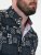 D555 Rick Geometric Print Short Sleeve Shirt Navy - Camicie - Camicie Taglie Forti Uomo