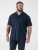 D555 Connor Stretch Cuban Collar Resort Short Sleeve Shirt Navy - Camicie - Camicie Taglie Forti Uomo