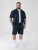 D555 Connor Stretch Cuban Collar Resort Short Sleeve Shirt Navy - Camicie - Camicie Taglie Forti Uomo