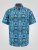 D555 Hawkins Printed Cuban Collar Resort Short Sleeve Shirt Teal - Camicie - Camicie Taglie Forti Uomo