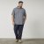 North Latitude 61114 Camicia Jersey con Stampa All-Over Blu Marino - Camicie - Camicie Taglie Forti Uomo