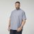 North Latitude 61164 Camicia a Righe con Collo alla Coreana Grigio - Camicie - Camicie Taglie Forti Uomo