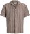 Jack & Jones Montauk Crochet Short Sleeve Shirt Dark Red - Camicie a maniche corte - Camicie Uomo Maniche Corte Taglie Forti