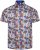 Kam Jeans 6060 Palm Tree and Surf Boards Short Sleeve Shirt White - Camicie - Camicie Taglie Forti Uomo