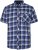 Kam Jeans 6369 Checked Short Sleeve Shirt Blue - Camicie - Camicie Taglie Forti Uomo