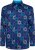 Kam Jeans 6071 Record Print Long Sleeve Shirt Navy - Camicie - Camicie Taglie Forti Uomo