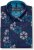 Kam Jeans 6071 Record Print Long Sleeve Shirt Navy - Camicie - Camicie Taglie Forti Uomo