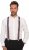 JP1880 Suspenders with Adjustable Length Burgundy Red - Accessori - 