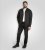 D555 Dereham 2 Knitted Sweater with Zipper Charcoal TALL - TALL felpe - 