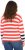Ulla Popken Mixed Stripe Long Sleeve Sweater Hibiscus Red - Felpe & felpe con cappuccio - 