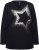Ulla Popken Sequined Star Rolled Edge Sweater Black - Felpe & felpe con cappuccio - Felpe, Hoodie e Maglieria Calda